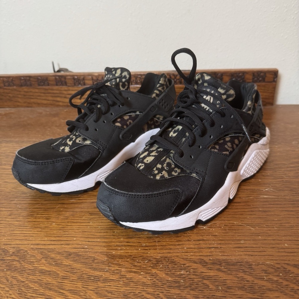 Nike Air Huarache Black Animal Print 725076-007 Mens 9.5 Sneakers
